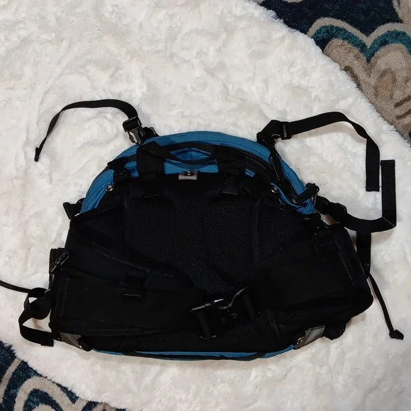 Vintage EMS blue hiking day pack waistpack belt bag